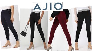 AJIO JEGGINGS HAUL 2020  Affordable Jeggings  Which jegging to buy [upl. by Memberg]