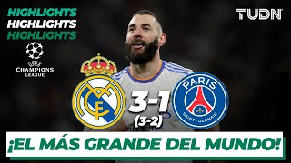 Highlights  Real Madrid 3321 PSG  UEFA Champions League 2022  8vos vuelta  TUDN [upl. by Sllew]