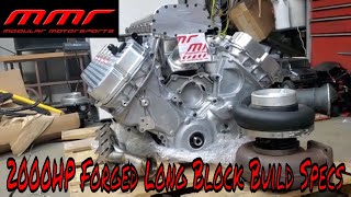 MMR 2000HP Forged Long Block Build Specs 2000HP s550 Mustang Build [upl. by Delmar]