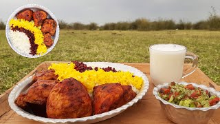 Special Delicious Chicken Recipe and Salad  Barberry Pilaf amp Chicken🔥🍗 [upl. by Okechuku]