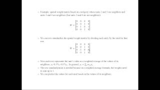 Spatial Econometrics [upl. by Yadnus]