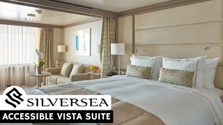 Silver Muse  Accessible Vista Suite Walkthrough Tour amp Review  Silversea Cruises  4K  2024 [upl. by Ynamrej]