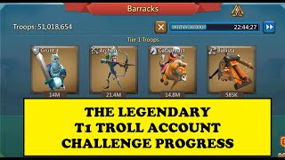 LORDS MOBILE  THE LEGENDARY T1 TROLL  Account and challenge overview  51M T1 troops lol [upl. by Hara]