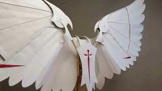 Articulated Paper Wings V2 Assembled 360 [upl. by Etnud547]