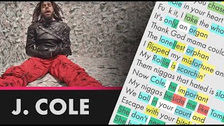 J Cole on ATM  Lyrics Rhymes Highlighted 242 [upl. by Valery]