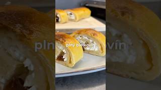 Tvarohový závin 😋👨‍🍳 recept food recipe bakery [upl. by Anatol]