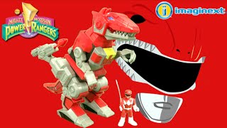 Imaginext Power Rangers Red Ranger and TRex Zord from FisherPrice [upl. by Milon720]