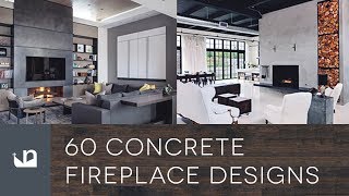 60 Concrete Fireplace Designs [upl. by Nonnac236]