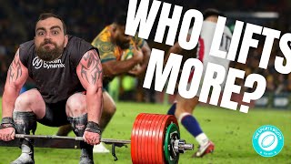 Rugby Back vs Rugby Forward Deadlift Competition [upl. by Desirea570]