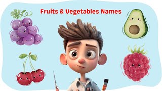 Learn Fruits and Vegetables Names  Fruits amp Vegetables for Kids  Toddler Trailblazers [upl. by Enyak321]