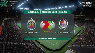 Chivas vs Atlético De San Luis  Jornada 17 LIGA BBVA MX  Apertura 2024 FIFA22 [upl. by Nnaeed]