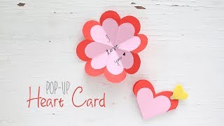 DIY Popup Heart Card [upl. by Yrtnej]