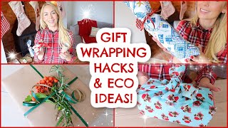 AMAZING ✨ GIFT WRAPPING HACKS amp ECOFRIENDLY GIFT WRAPPING IDEAS Emily Norris 🎄 [upl. by Haidej520]