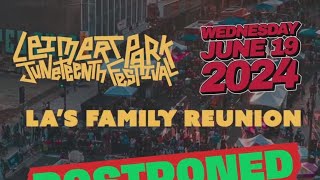 Leimert Park Juneteenth Festival postponed [upl. by Gnirps560]