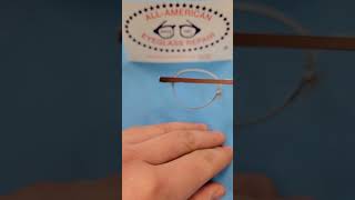 Titanium Eyeglass Frame Temple Hinge Repair [upl. by Klemens]