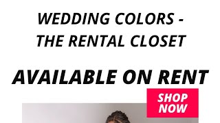 Wedding Color  Dresses available on rent [upl. by Airres306]