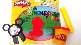 DibusYmas Play doh Disney Junior PlayDoh Mickey Mouse Stamp amp Cut Toy Review Hasbro [upl. by Selemas]