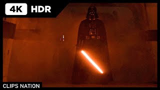 Darth Vader Hallway Scene  Star Wars Rogue One  4K HDR [upl. by Aeslek]