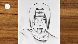 How to Draw Itachi Uchiha step by step  How to draw anime step by step  Itachi drawing tutorial [upl. by Rolando]