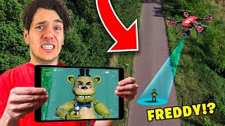 MOJ DRON UCHWYCIL STRASZNEGO FREDDY FAZBEAR W LESIE [upl. by Genny]