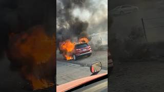 Car on Fire 🔥  Pacheco Pass  Highway 152  shorts [upl. by Ormiston]