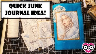 QUICK EASY WAY TO MAKE A JUNK JOURNAL for gifts The Paper Outpost  Beginner tips [upl. by Sgninnej]