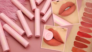 PINKFLASH OhMyKiss Airy Matte Tint Lip Swatches [upl. by Ttihw102]