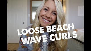 Hair Tutorial Loose Beach Waves with a Curling Wand [upl. by Biegel]