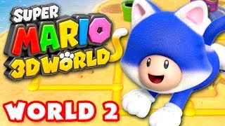 Super Mario 3D World  World 2 100 Nintendo Wii U Gameplay Walkthrough [upl. by Bunni]