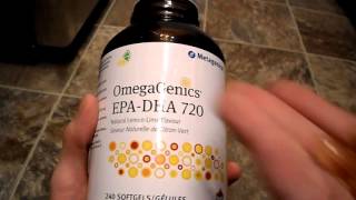 Review Metagenics OmegaGenics EPA DHA 720 Fish oil omega3 capsules [upl. by Misti755]