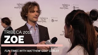 Matthew Gray Gubler amp Drake Doremus Talk Zoe  Tribeca 2018 [upl. by Aihtenak]