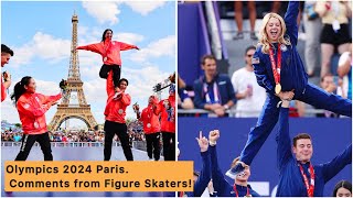 Olympics 2024 Paris Awarding for figure skatersComments from figure skaters at the 2024 Olympics [upl. by Adikram]