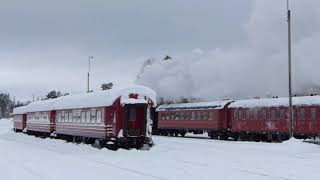 Ångtåg Vilhelmina 10feb18 [upl. by Yoong]