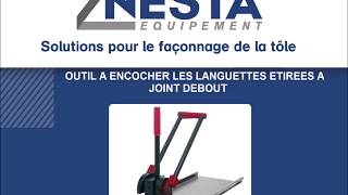 Encocheuse pour languettes étirées sur joint debout  NESTA Equipement [upl. by Caria368]