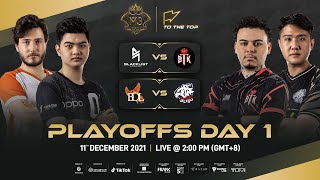 ENGLISH M3 Playoffs Day 1  MLBB World Championship 2021  Singapore [upl. by Eillah787]