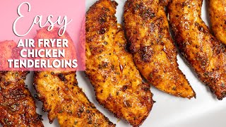 Easy Air Fryer Chicken Tenderloins Recipe  Munchy Goddess [upl. by Gschu]