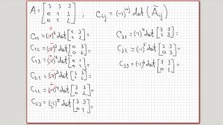 La matriz de cofactores de una matriz de 3x3 [upl. by Lucinda120]