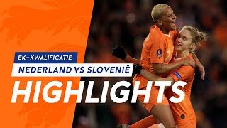 Highlights OranjeLeeuwinnen  Slovenië 12112019 EKkwalificatie [upl. by Thibaut]