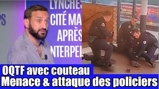 Un OQTF menace des policier avec un couteau 😱 un fou poignarde un chien et son maître 😡 TPMP react [upl. by Oiceladni874]