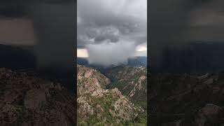 Cayó impresionante aguacero sobre Barrancas del Cobre [upl. by Arawaj254]