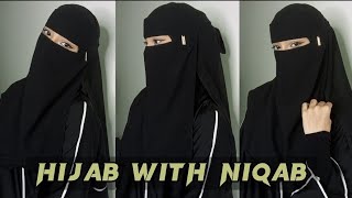 Hijab With Niqab🤍  Simple And Easy HijabNiqab Style [upl. by Hillary]