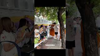 Morning Alms Collection with the Monks mewsuppasit ytshorts trending mewtul love [upl. by Levinson]