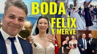 BODA DE FELİX Y MERVE  MOMENTOS EN LA BODA  fiesta de bodas  felix [upl. by Nuyh]