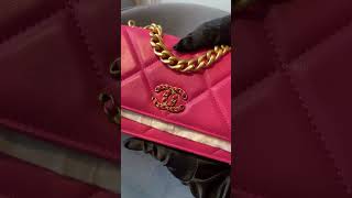 Unboxing Chanel 19 WOC  CONFIDENTIAL COUTURE luxurybags preownedluxury bags chanelbags [upl. by Ecinereb]