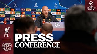 UEFA Champions League Press Conference  Liverpool vs Bayer Leverkusen [upl. by Onitnas]