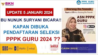 Kapan dibuka Pendaftaran seleksi PPPK Guru 2024 [upl. by Hobbs]