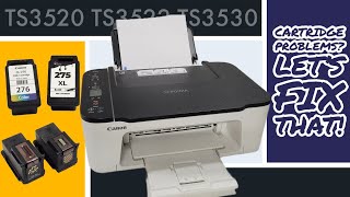 Canon Printer Ink Cartridge Problem Troubleshooting TS3520 TS3522 TS3530 TS3550i [upl. by Ynnot]