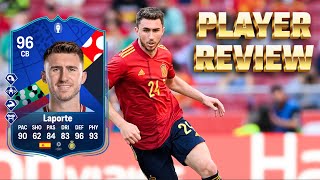 ¡ESTE SBC ES ESPECTACULAR REVIEW AYMERIC LAPORTE 96 SBC UEFA EURO INTERNATIONAL STARS EAFC 24 [upl. by Yale251]