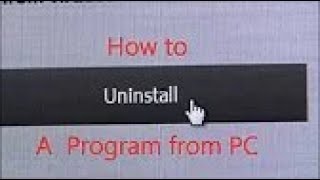 COM028 How to UNINSTALL A Program from COMPUTER ComputerBasics28 [upl. by Aiam]