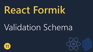 React Formik Tutorial  11  Schema validation with Yup [upl. by Hgeilyak]